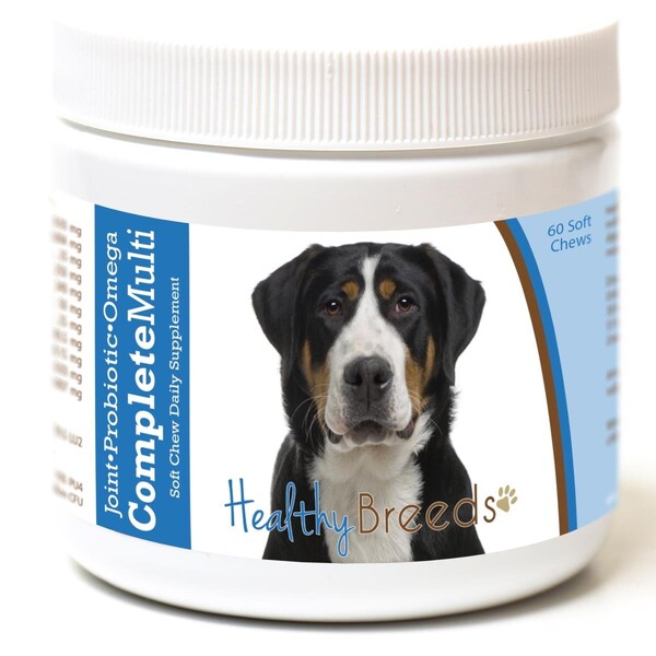 Healthy Breeds Greater Swiss Mountain Dog all in one Multivitamin Soft Chew, 60PK 192959009163 - main